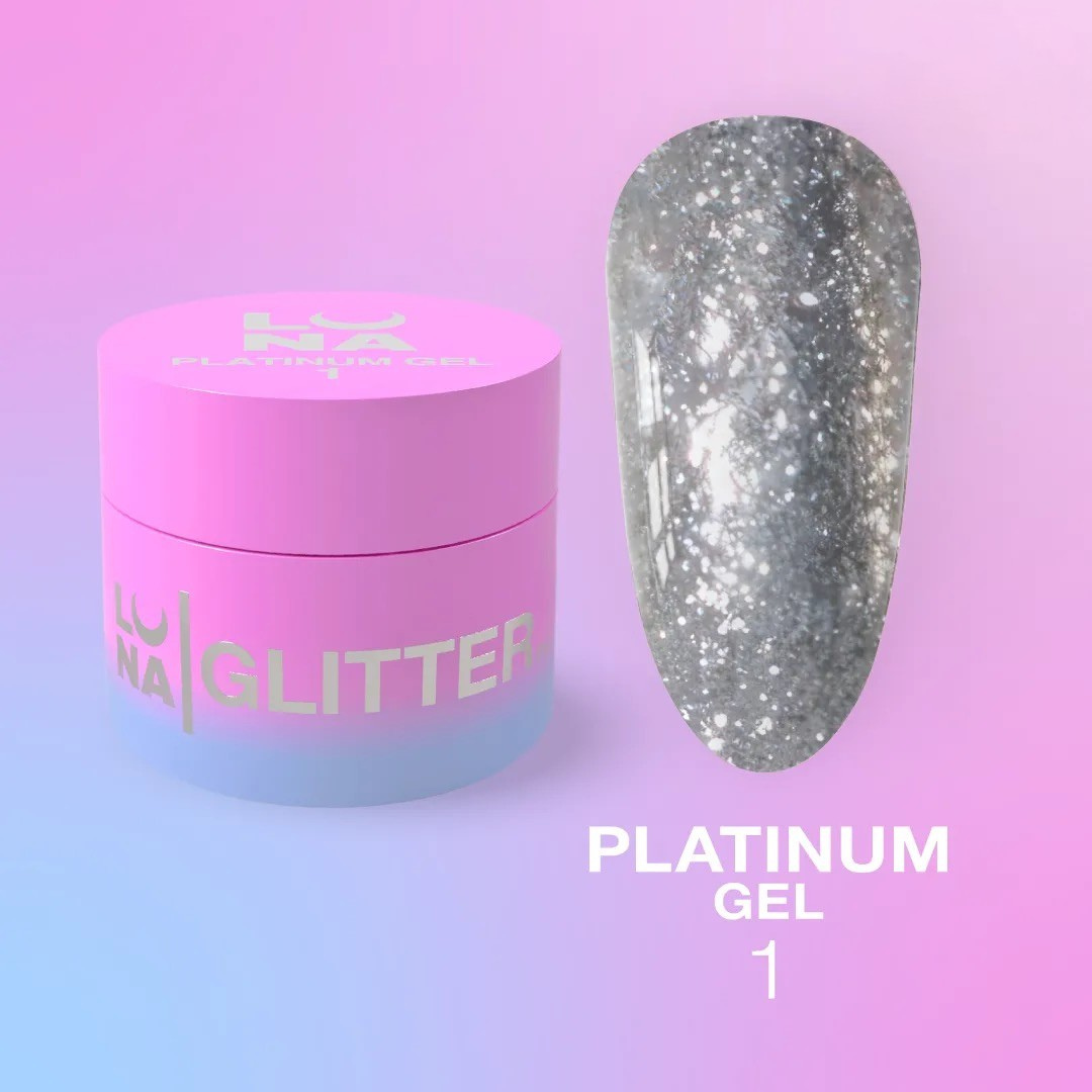 Gel Paint Glitter Platinum N°1 Luna - 5 ml