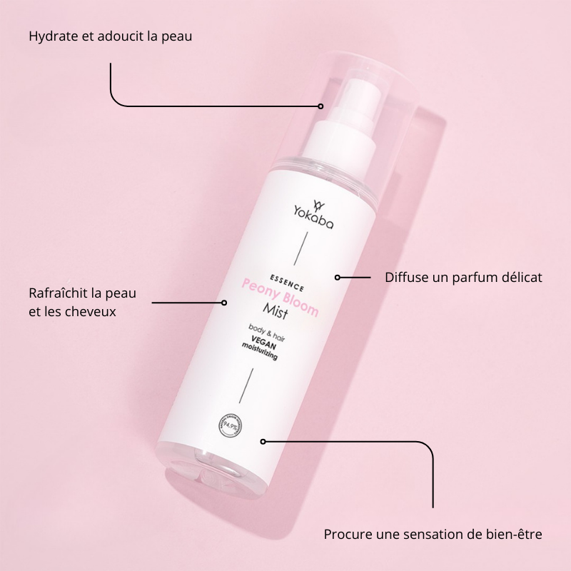 Brume Pivoine visage et corps Hydratante- 200ml – Image 4