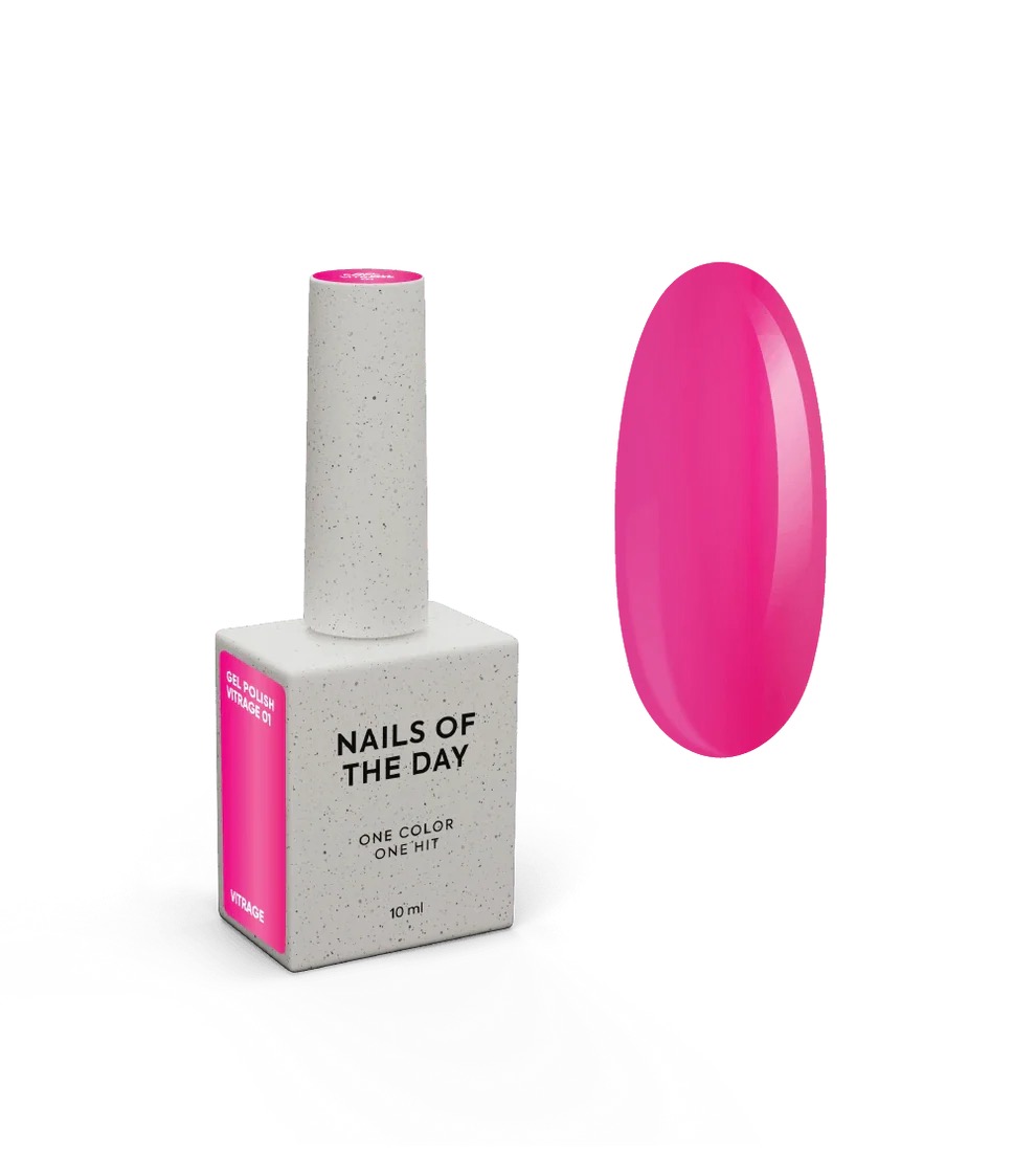 001 Pink vernis semi permanent effet vitrail 10 ml sans Hema - NOTD