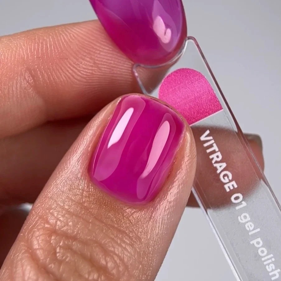 001 Pink vernis semi permanent effet vitrail 10 ml sans Hema - NOTD – Image 2