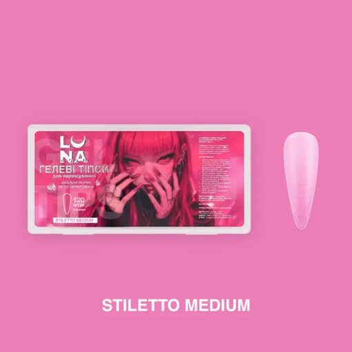Stiletto Medium Gel X Capsules | Luna Moon