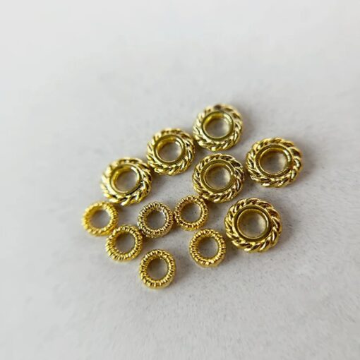 Bijoux | Anneaux vides or texturés | Marie Ève Mongeau